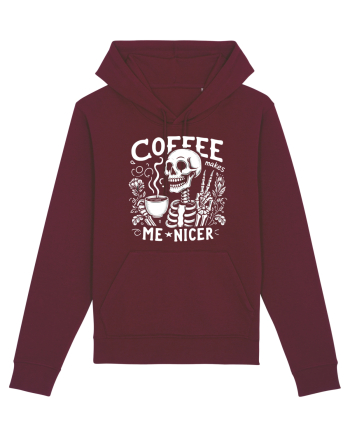 Coffee Makes Me Nicer Burgundy