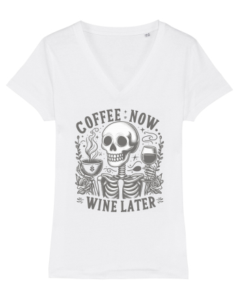 Coffee Now Wine Later White