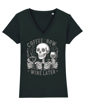 Coffee Now Wine Later Black