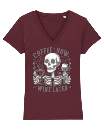 Coffee Now Wine Later Burgundy