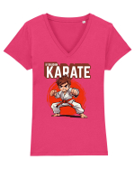 Kyocushin Karate Tricou mânecă scurtă guler V Damă Evoker