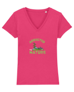 Addicted To Nature  Tricou mânecă scurtă guler V Damă Evoker
