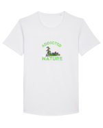 Addicted To Nature  Tricou mânecă scurtă guler larg Bărbat Skater