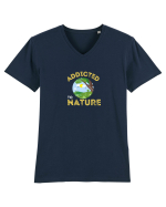 Addicted To Nature  Tricou mânecă scurtă guler V Bărbat Presenter
