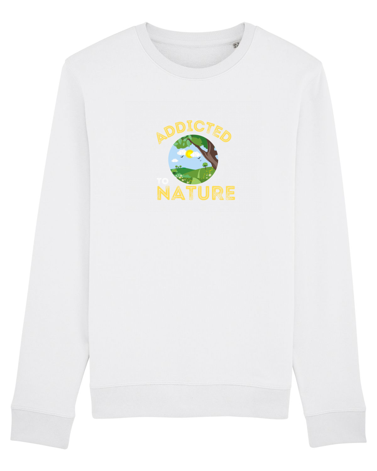 Bluză mânecă lungă Unisex Rise White