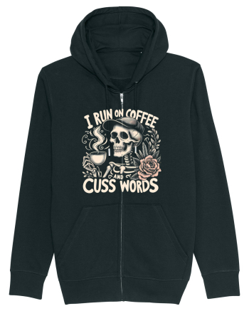 I Run On Coffee and Cuss Words Black