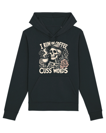 I Run On Coffee and Cuss Words Black