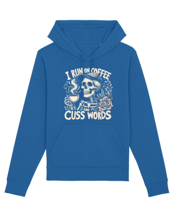 I Run On Coffee and Cuss Words Royal Blue