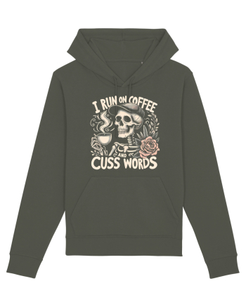 I Run On Coffee and Cuss Words Khaki