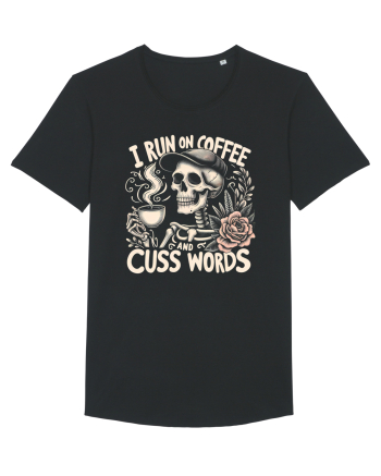 I Run On Coffee and Cuss Words Black