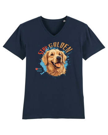 STAY GOLDEN - Golden Retriever French Navy