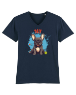NU -  Bulldog Francez Tricou mânecă scurtă guler V Bărbat Presenter