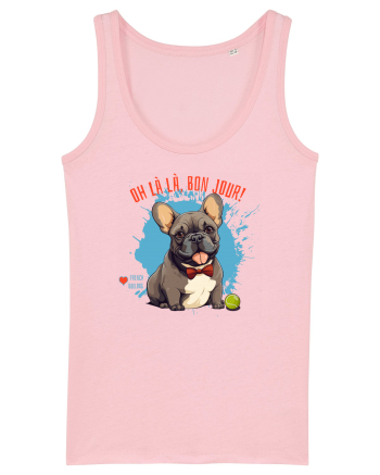 OH LA LA, BON JOUR -  French Bulldog Cotton Pink