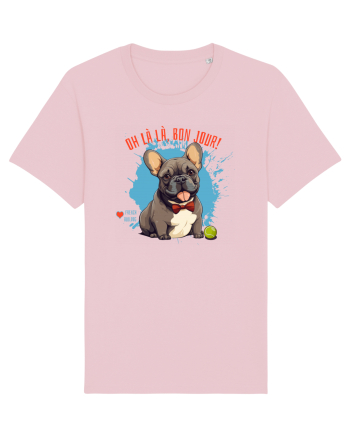 OH LA LA, BON JOUR -  French Bulldog Cotton Pink