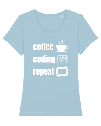 Funny Coding Sky Blue