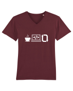 Funny Coding Tricou mânecă scurtă guler V Bărbat Presenter