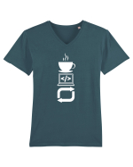 Funny Coding Tricou mânecă scurtă guler V Bărbat Presenter