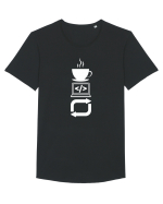 Funny Coding Tricou mânecă scurtă guler larg Bărbat Skater