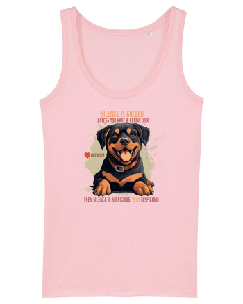 SILENCE IS GOLDEN - Rottweiller Cotton Pink