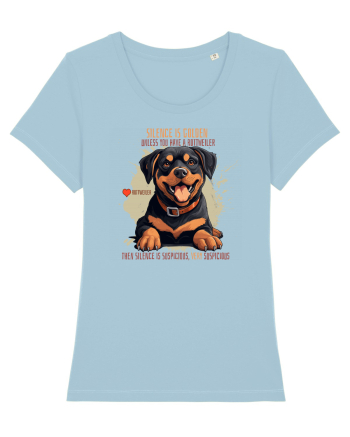 SILENCE IS GOLDEN - Rottweiller Sky Blue