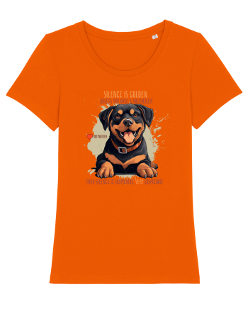 SILENCE IS GOLDEN - Rottweiller Bright Orange