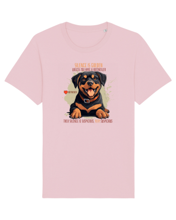 SILENCE IS GOLDEN - Rottweiller Cotton Pink