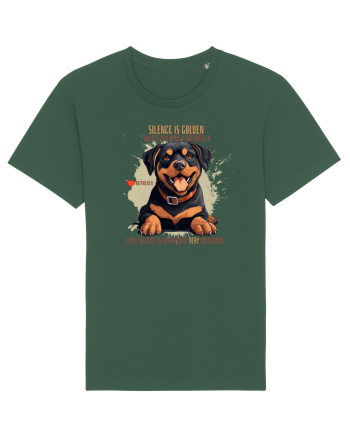 SILENCE IS GOLDEN - Rottweiller Bottle Green