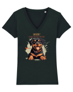 EXERCISE? I THOUGHT YOU SAID FRIES- Rottweiller Tricou mânecă scurtă guler V Damă Evoker