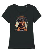 EXERCISE? I THOUGHT YOU SAID FRIES- Rottweiller Tricou mânecă scurtă guler larg fitted Damă Expresser