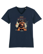 EXERCISE? I THOUGHT YOU SAID FRIES- Rottweiller Tricou mânecă scurtă guler V Bărbat Presenter