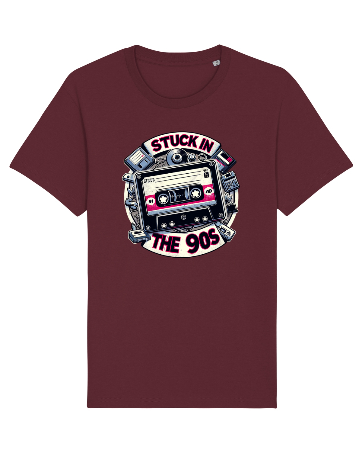 Tricou mânecă scurtă Unisex Rocker Burgundy