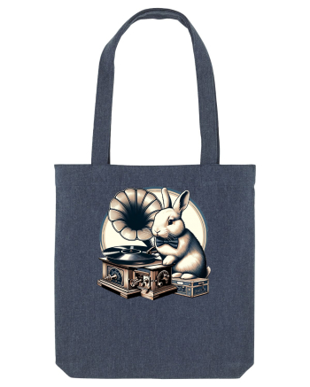 Vintage Easter Rabbit Midnight Blue