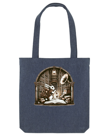 Vintage Steampunk Easter Rabbit Midnight Blue
