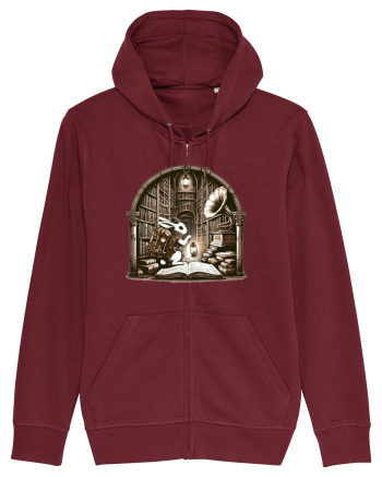 Vintage Steampunk Easter Rabbit Burgundy