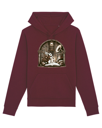 Vintage Steampunk Easter Rabbit Burgundy