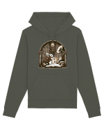 Vintage Steampunk Easter Rabbit Hanorac Unisex Drummer