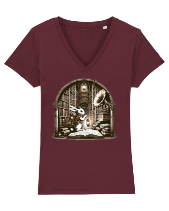 Vintage Steampunk Easter Rabbit Burgundy
