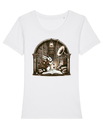 Vintage Steampunk Easter Rabbit White