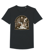 Vintage Steampunk Easter Rabbit Tricou mânecă scurtă guler larg Bărbat Skater