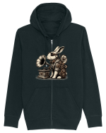 Vintage Steampunk Easter Rabbit Hanorac cu fermoar Unisex Connector