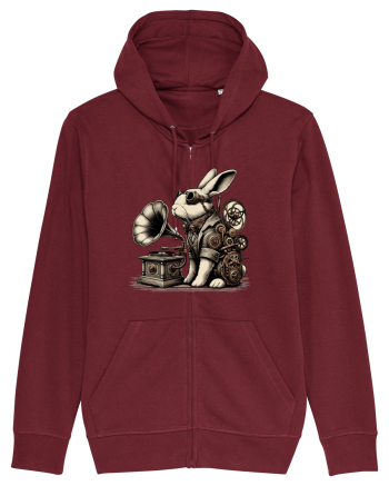 Vintage Steampunk Easter Rabbit Burgundy