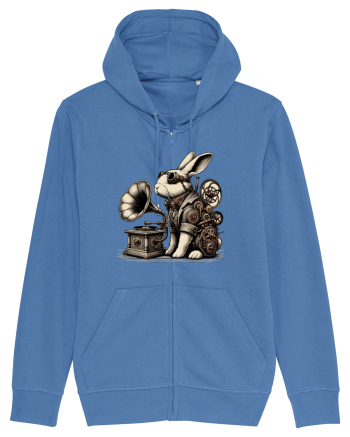 Vintage Steampunk Easter Rabbit Bright Blue