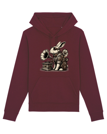 Vintage Steampunk Easter Rabbit Burgundy