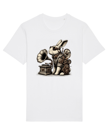 Vintage Steampunk Easter Rabbit White