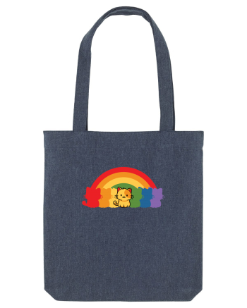 Rainbow Cat Midnight Blue