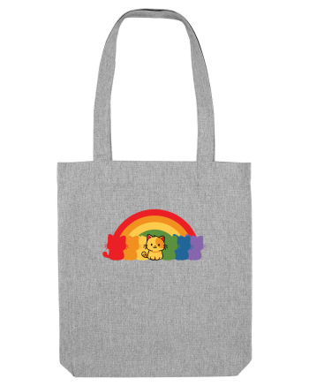 Rainbow Cat Heather Grey
