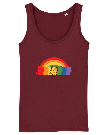 Rainbow Cat Burgundy