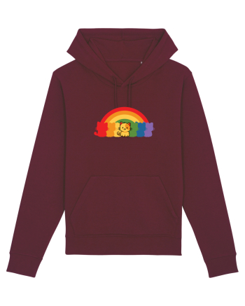 Rainbow Cat Burgundy