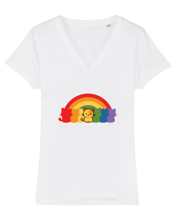 Rainbow Cat White