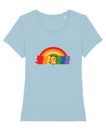 Rainbow Cat Sky Blue